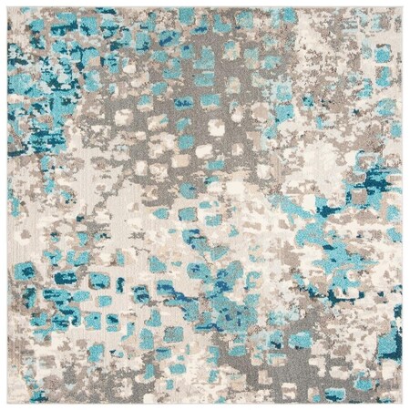 Safavieh 12 x 12 ft. Madison 400 Power Loomed Square Area Rug Grey & Blue MAD425E-12SQ